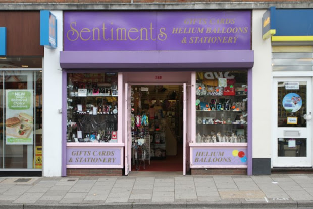 Sentiments cards and gifts shop, Great Yarmouth.